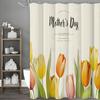Mother's Day Tulip Shower Curtain, Bathroom Decorative Shower Curtain, Waterproof Shower Curtain with Hooks