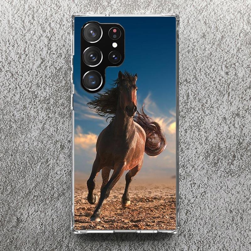 Чехол для телефона "Великая Красота Лошади, Скачущая" для Samsung Galaxy S25 S24 S23 Ultra S22 Plus S21 S20 FE S10 + S25Ultra S24U Мягкий чехол