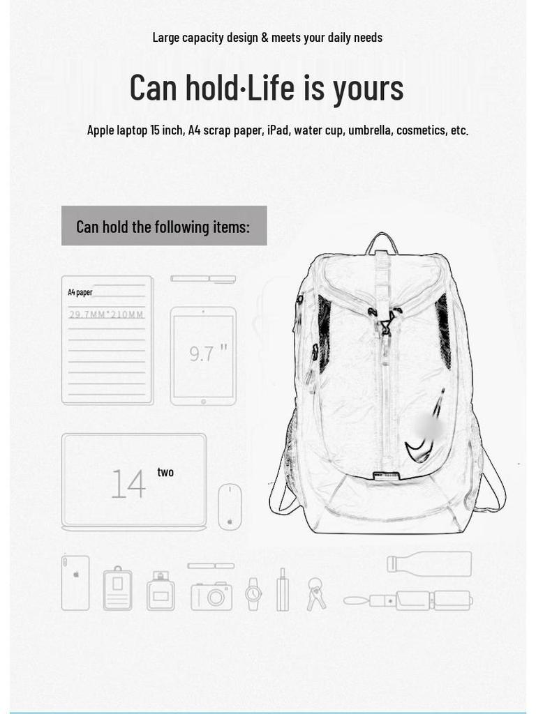 Рюкзак Durant с воздушной подушкой: Унисекс, Модный, Двухлямочный рюкзак для студентов и спорта