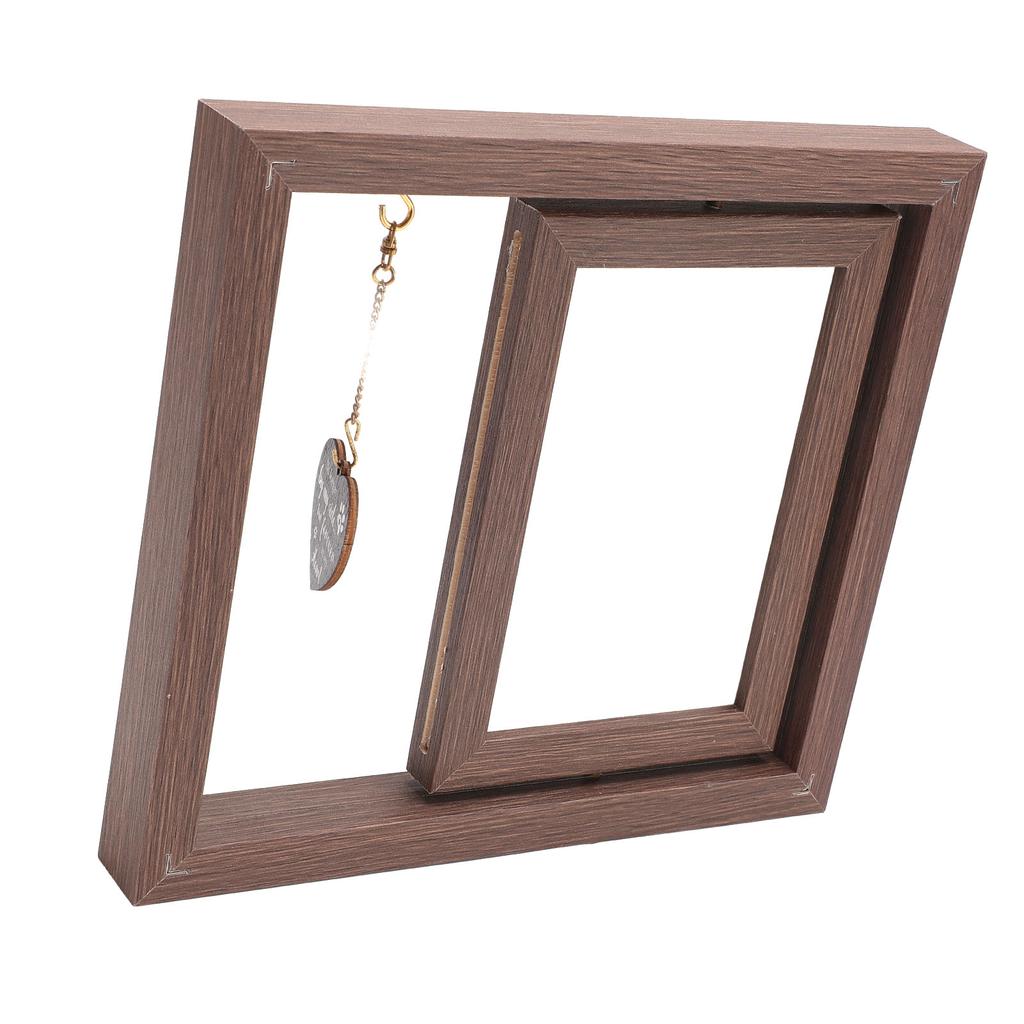 Dog Memorial Picture Frame 4x6 Rotating Cats Sympathy Gift Wooden Remembrance Photo Frame for Pet