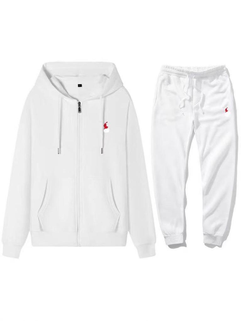 Модный мужской набор: Худи-кардиган с вышивкой и брюки 2025 - Весна/Осень, Повседневная одежда