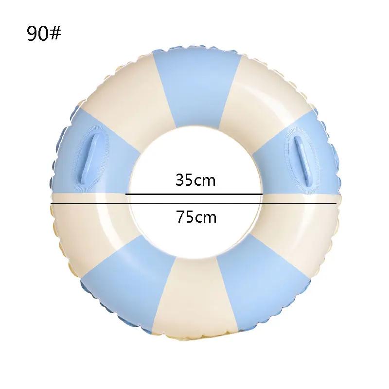 Корейский стиль, утолщенное надувное кольцо для плавания, трубка для воды, плавающий надувной матрас для взрослых с ручкой, круг для плавания на открытом воздухе