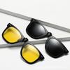 Fishing Polarized Pilot Flip Up Clip On Sunglasses Men Photochromic UV400 Women Driving Sun Glasses Color Change Night Vision