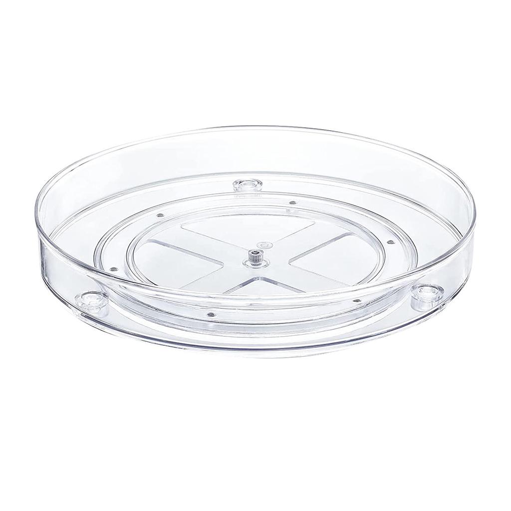 Прозрачные нескользящие органайзеры, стойка для поворотного стола для кухонного шкафа, организации и хранения кладовой, холодильника, туалетного столика в ванной, организация макияжа