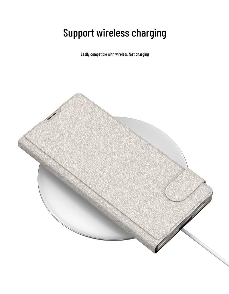 Кожаный чехол-книжка для Samsung Z Fold7: Модный встроенный защитный чехол