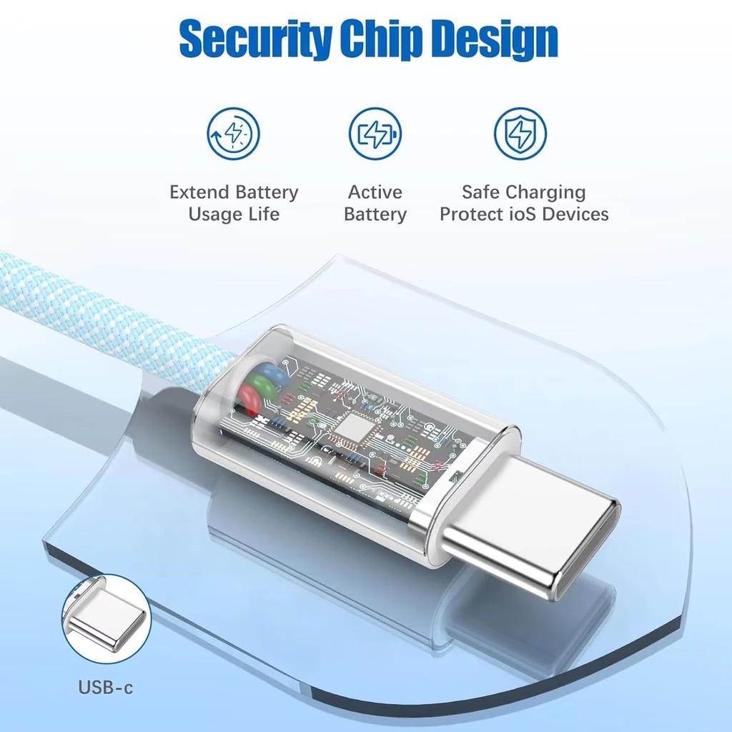 60W PD USB C Fast Charging Cable for iPhone 15 16 Pro Max 15 16 Plus Samsung Huawei Xiaomi Redmi Type C To Type C Braided Cable