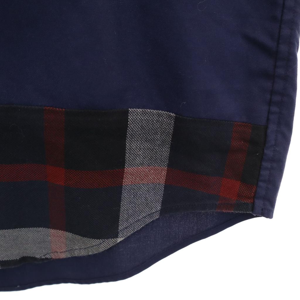 BLACK LABEL CRESTBRIDGE Long sleeve Checkered x Denim Patchwork shirt S Men's Used