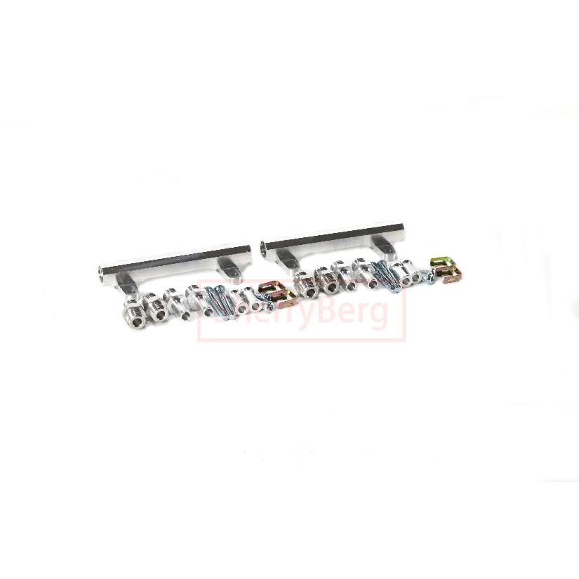 SherryBerg New Aluminum Twin/ Dual IDF DCOE Throttle Body Fuel Rail for Weber JENVEY Dellorto EMPI EMPI SOLEX Holley Al TB TH