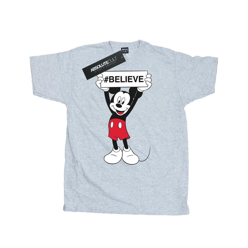 Disney Mens Mickey MouseBelieve T-Shirt