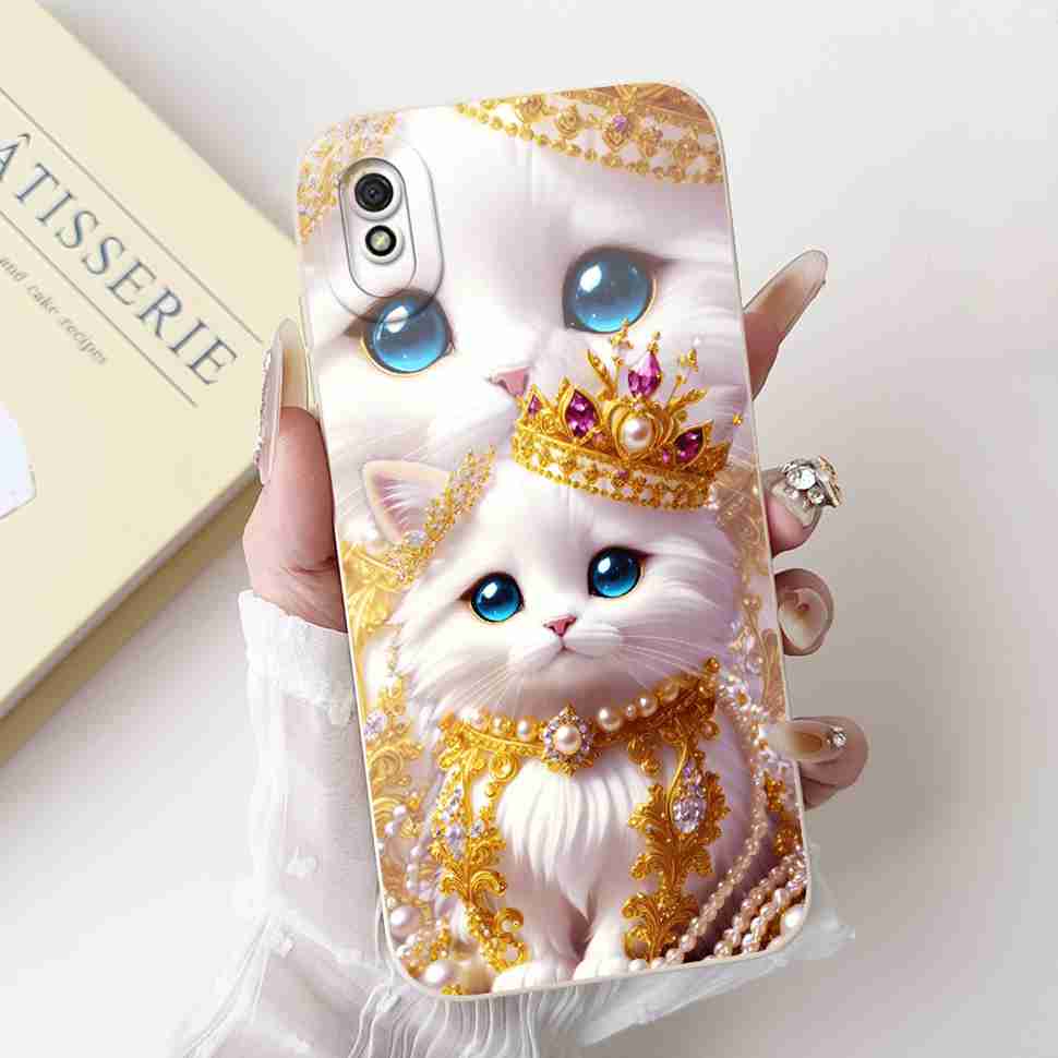 New For Redmi 9A M2006C3LG Case Fashion Girl Bow Rose Soft Silicone Cover For Xiaomi Redmi 9AT 9 A 6.53" Shockproof Phone Casing