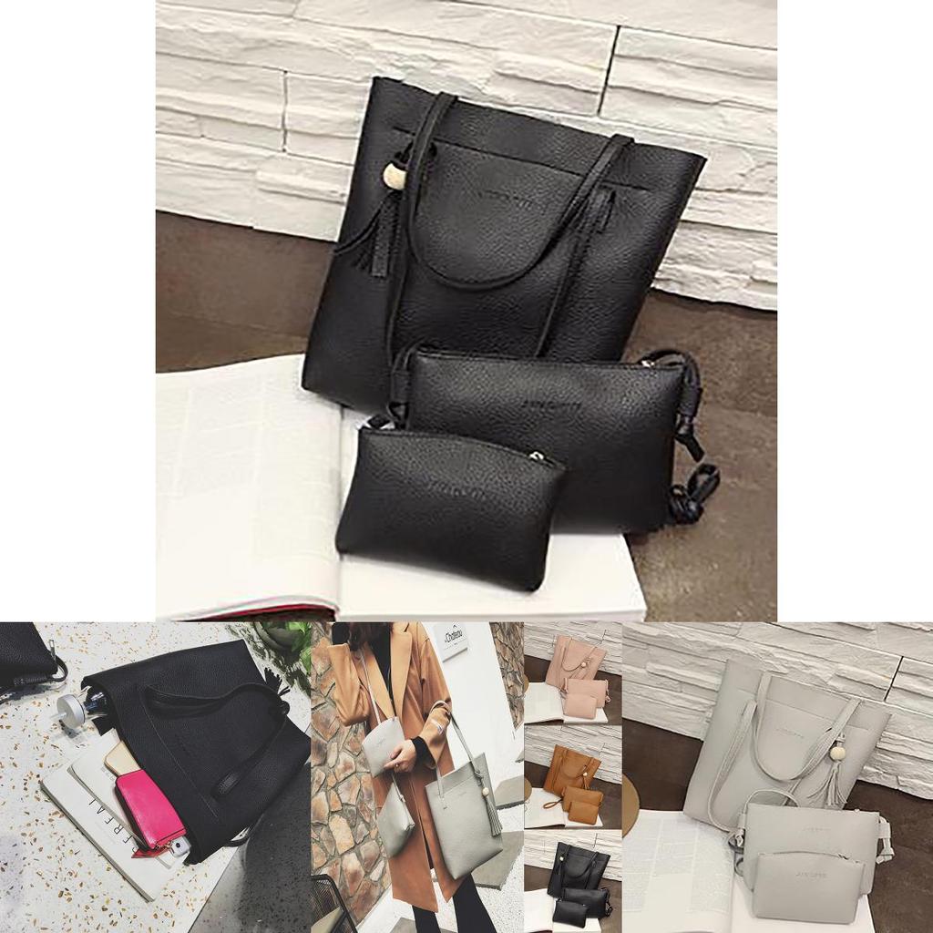 Элегантный женский набор из 3 предметов: наплечная сумка, модная сумочка, сумка-мессенджер, сумка-тоут