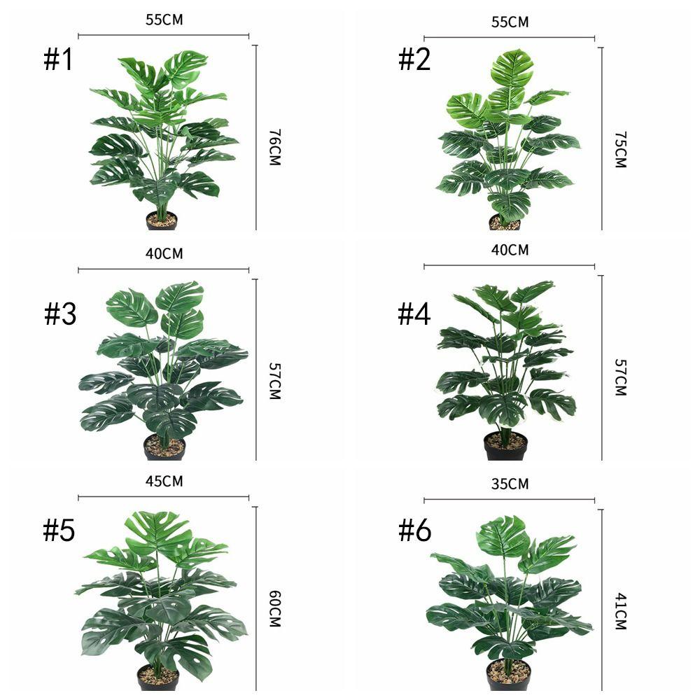 Большие искусственные тропические пальмовые ветви Искусственные растения Украшение для рабочего стола в офисе