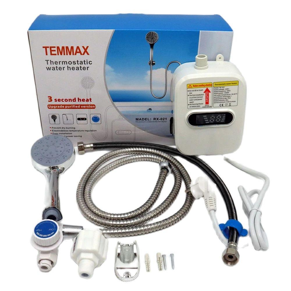 3500 Вт мгновенный электрический водонагреватель для кухни, быстрый нагрев, мини-маленький душ, прочный и безопасный домашний термостатический душевой комплект