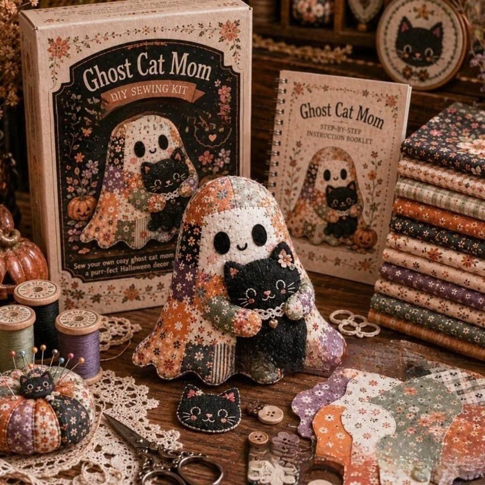Выкройки из ткани Хэллоуин DIY Набор для шитья Полный комплект для шитья Упаковка материалов для шитья Декор для дома