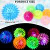 24 предмета светящийся прыгучий мяч светящийся шип резиновый мяч сенсорная игрушка