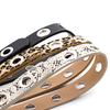 Chic Faux Leather Punk Style Circle Chain Belt With Bold Graphic Elements For Fashionistas