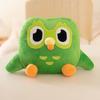Kawaii Duolingo Зеленая Сова Мягкая Игрушка Плюшевая Игрушка Duo The Owl Мультфильм Аниме Сова Кукла Мягкая Мягкая Игрушка Животное Детский Подарок На День Рождения