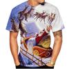 Summer Fashion Trend Santa Claus 3D Printing Fun Printed T-shirt Christmas Eve Casual Comfortable Short Sleeved Top