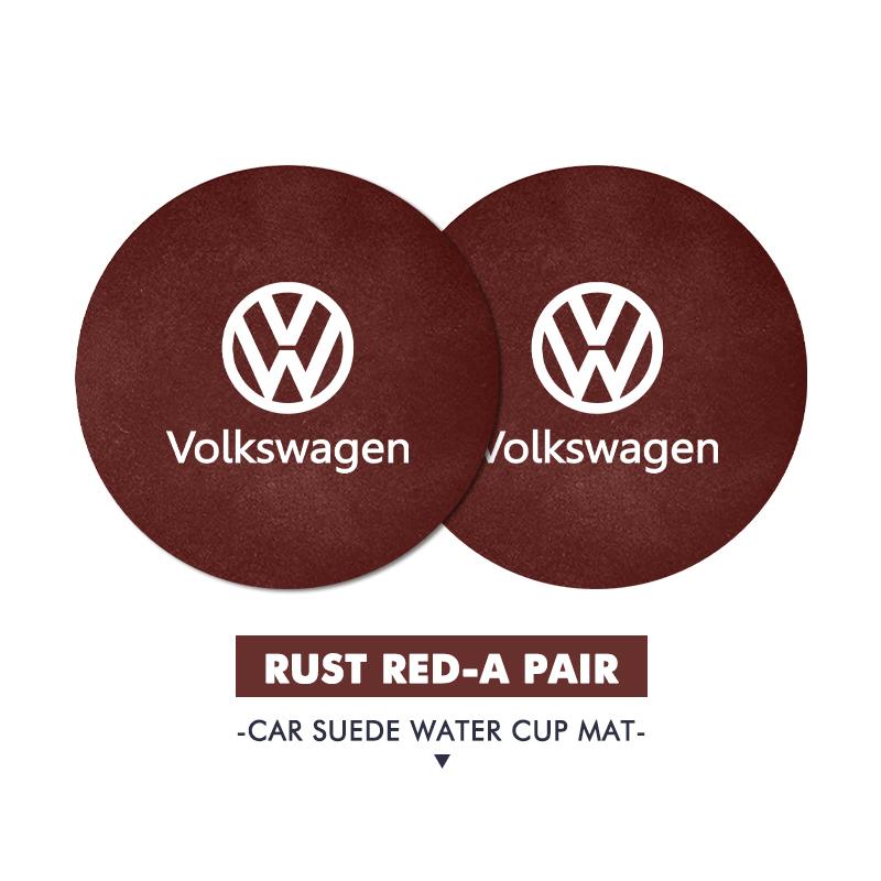 Для Volkswagen VW 2 шт. Автомобильный Подстаканник Подставка Подстаканник Замша Противоскользящая Противоцарапающая Вставка Scirocco Passat Polo B5 B6 B7 CC Tiguan Sharan DG9