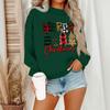 Women's Casual Fashion Round Neck Long Sleeve Christmas Printed Sweatshirt