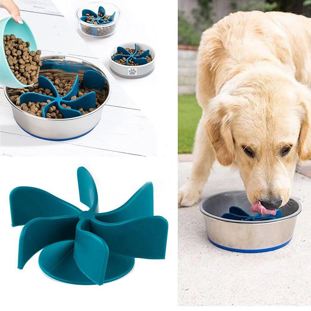 Spiral Slow Feeder Gulping Resin Dog Bowl Silicone Pet Supplies Food Dish Epoxy UV Preventing Choking