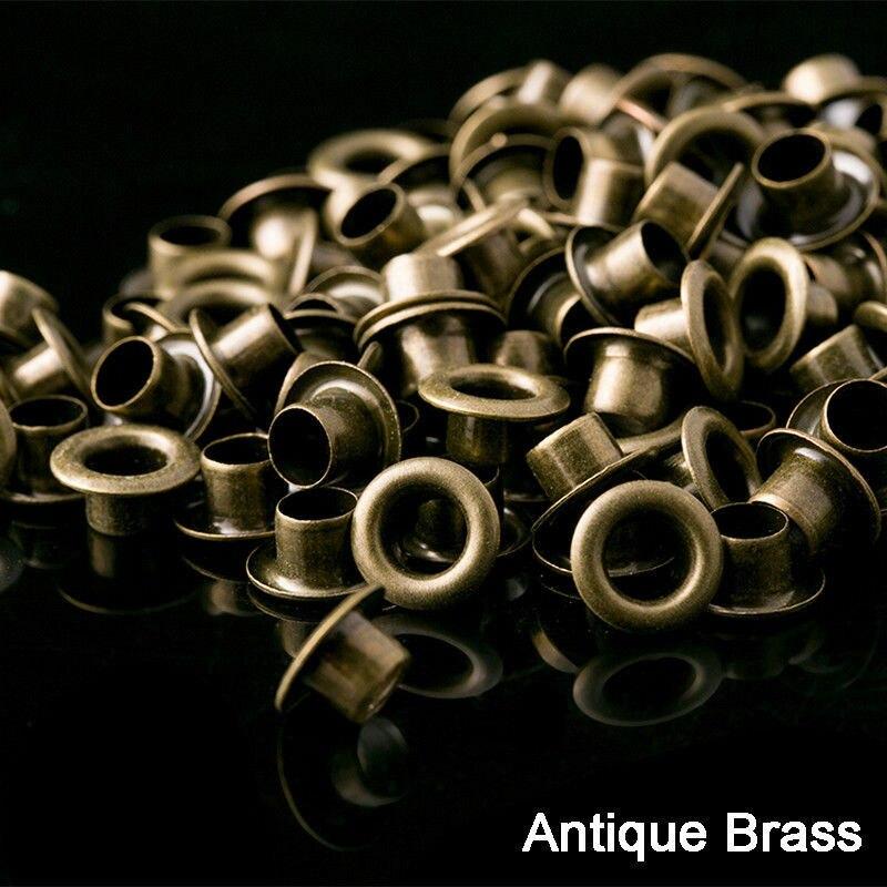 50 шт. 1,5-3,5 мм латунные петельки из кожи для ремонта, круглые кольца для глаз для обуви, сумки, одежды, кожаный ремень, шляпа