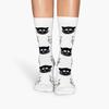 Personality Autumn Winter Cotton Women Socks Cat Face Pattern In Tube Socks Funny Socks