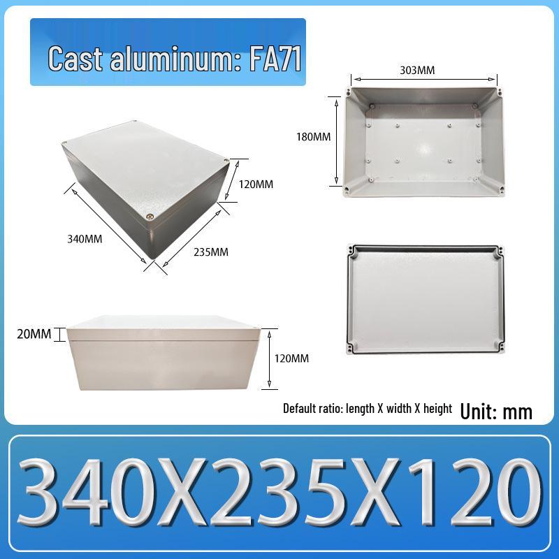 IP66 Outdoor Explosion-Proof Waterproof Aluminum Junction Box with Customizable Terminal Button Holes