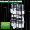 Small automatic bird feeder anti-scattering bird drinker transparent 4 Pack (2 drinkers +2 feeders)