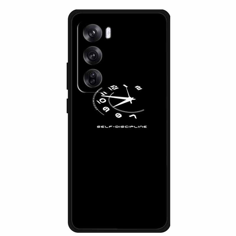 Персонализированный черный мягкий чехол из ТПУ с узором для телефона Reno 12 Pro 5G