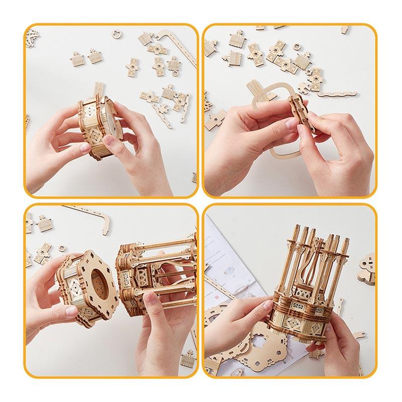 DIY Деревянный 3D Модель-конструктор Вилла Светлый Замок Пазлы Сборная Игрушка Детский Взрослый Наборы Моделей Рождественское Украшение Подарок на День Защиты Детей