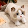 Реалистичная плюшевая игрушка сиамской кошки со звуком. Мягкое набивное животное. Котенок. Реалистичный обнимаемый компаньон. Подарок на день рождения для детей и любителей кошек.