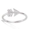 Silver Ring 'Cupid's Arrow' White Silver (rhodium) - 10x5 Mm