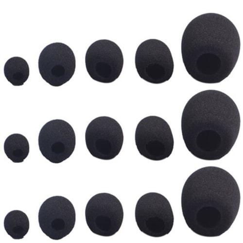 Set of 10 Microphone Sponges, Loudspeaker Noise Reduction Microphone Sponges, Headset Intercom Microphone Windscreen Covers, 5mm Inner Diameter, High-