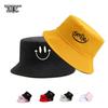 Reversible Smiley Face Japanese Embroidery Bucket Hat - Universal Four Seasons Artistic Hat for Men and Women