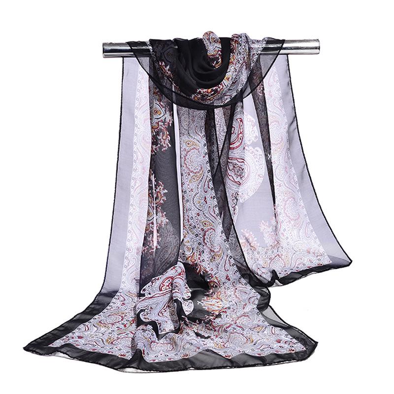 Весна/лето Новый женский шелковый шарф 50 * 160 см Имитация шелкового твила квадратный шарф Модный принт большой квадратный шарф профессиональный шарф