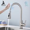 Black Smart Touch Kitchen Faucets No Pull Out Crane For Sensor Kitchen Water Tap Sink Mixer Rotate Touch Faucet Water Mixer