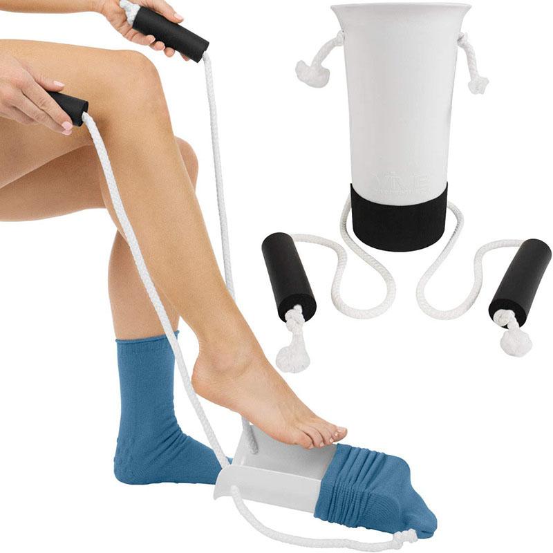 Устройство для надевания носков с ручками из пенопласта, слайдер для носков для пожилых женщин и мужчин