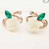 Корейская версия леди розы смолы розы серьги ювелирные изделия серьги цветок серьги