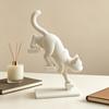 3D Printed Cat Stair Sculpture Dynamic Climbing Kitten Statue with Mini Platform, Modern Desk Decor for Office & Home