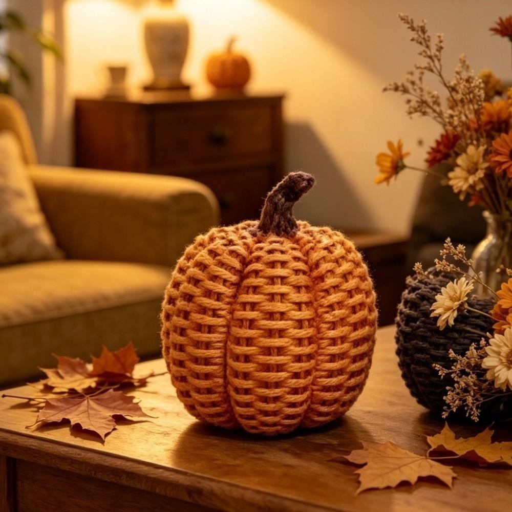 Retro Halloween Pumpkin Ornament Crafts Design Harvest Festival Ornament Indoor Setting