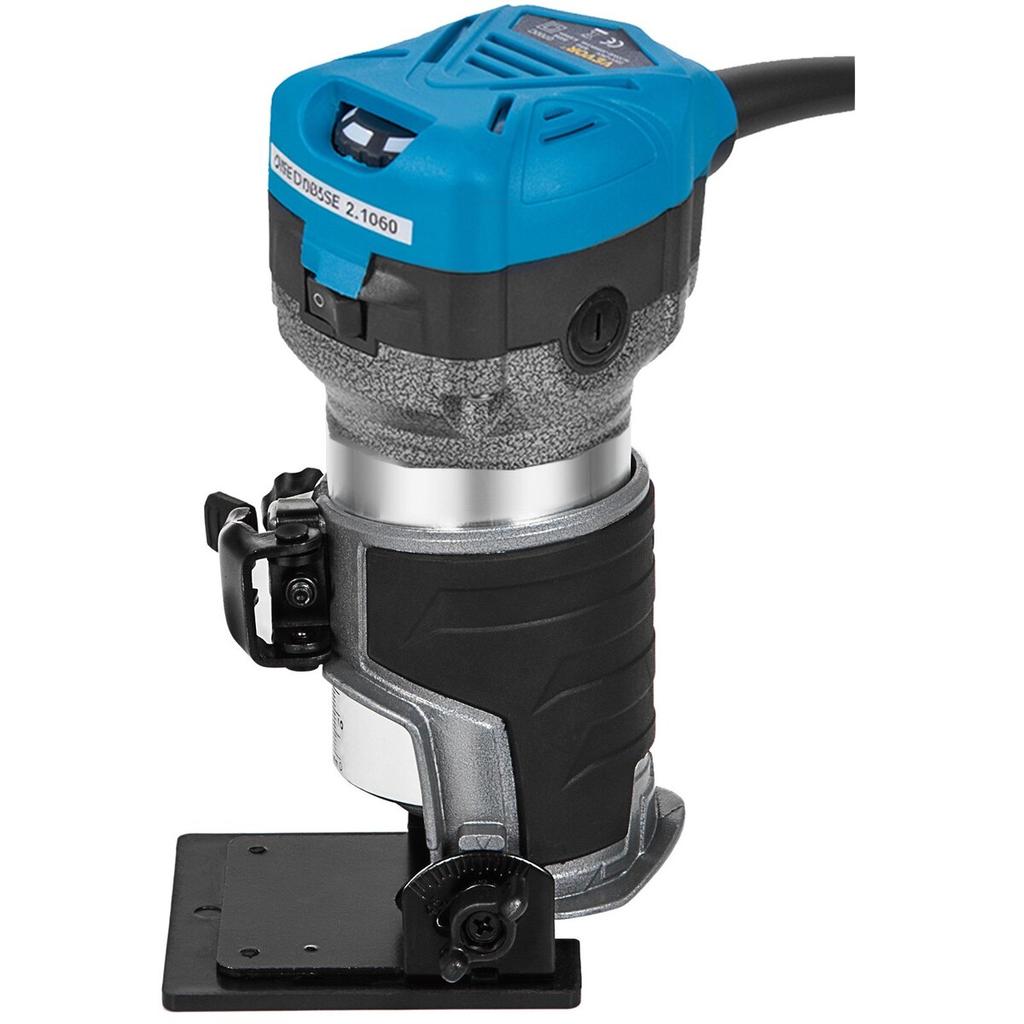 800W Max Torque Variable Speed 30,000RPM Compact Router with Collets 1/4" & 3/8" 1 x Plunge Base & 1 x Tilt Base 220V