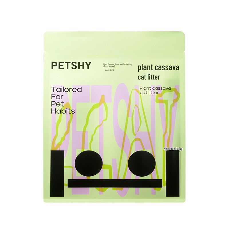 PETSHY Кассава Тофу Бентонит Наполнитель для Кошек - Без Пыли, Дезодорирующий, Бесплатная Доставка