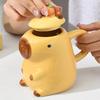 Christmas Mug Ceramic Coffee Mug Tea Mug Novelty Capybara Mug Christmas Gift Cute Milk Coffee Cup Funny Tea Cup with Lid