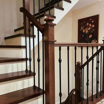 Поручень для лестницы из массива красного дуба для улицы, виллы и балконного ограждения