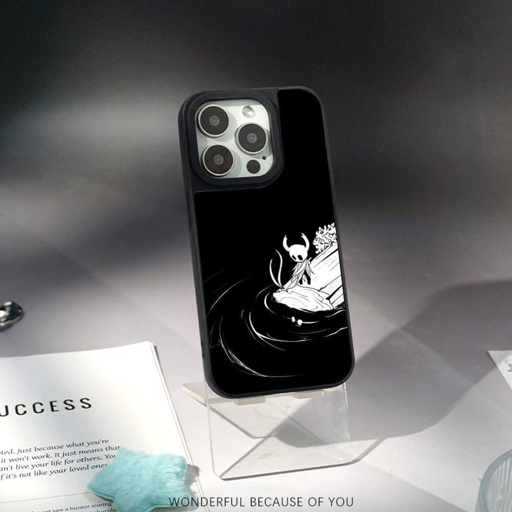 Супермодный чехол для телефона игры Hollow Knights для iPhone 17 16 e 15 14 13 12 Pro Max из овчины с серебристым краем защитный чехол