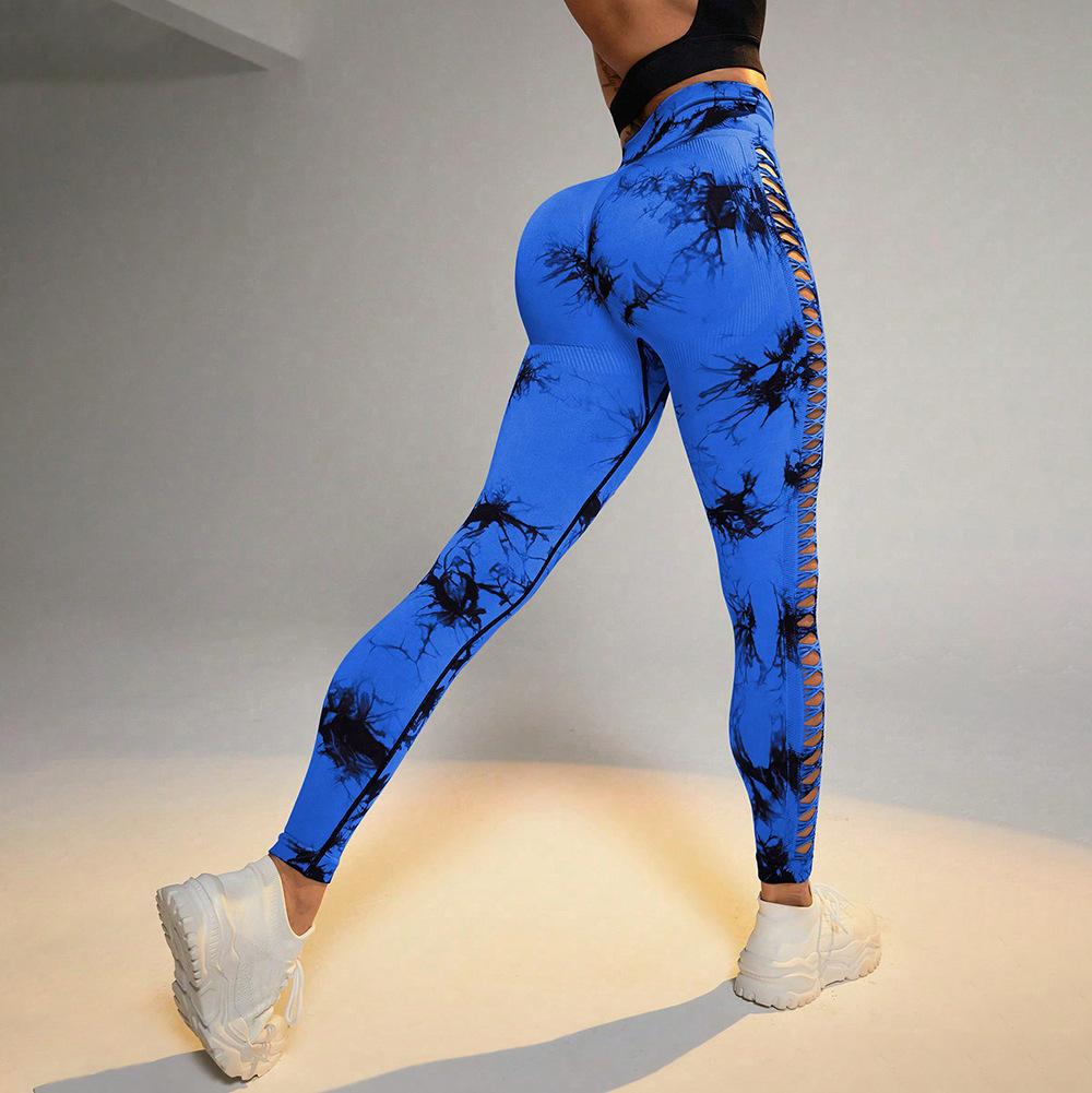 Брюки для йоги Tie Dye, спортивные леггинсы, женские бесшовные женские колготки с высокой талией и эффектом пуш-ап, леггинсы для фитнеса и тренировок, одежда для спортзала
