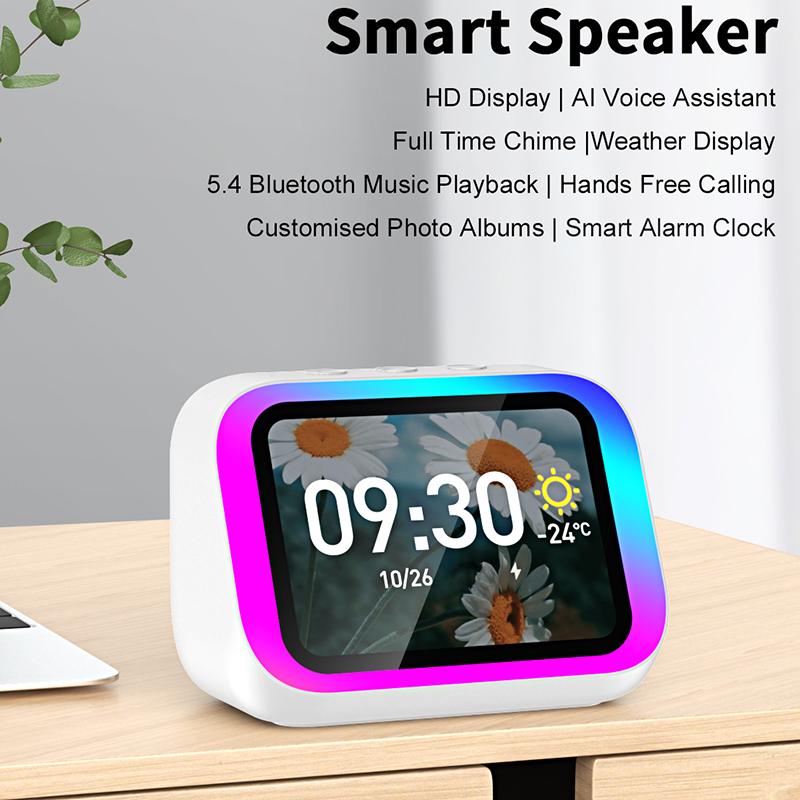 JYL TS Bluetooth-колонка Будильник Отображение погоды Ночник Музыкальная фоторамка Многофункциональный
