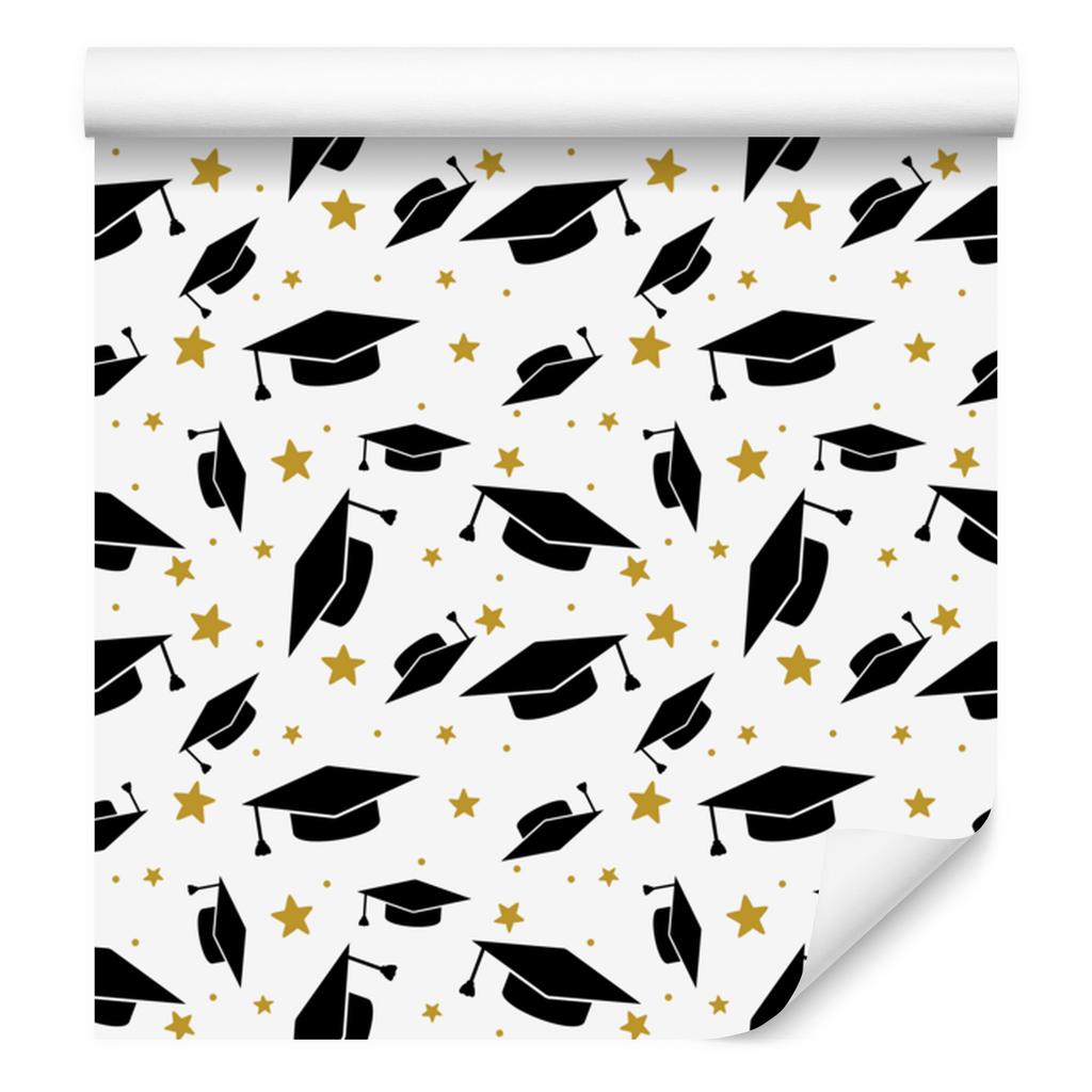 Graduation Wallpaper White and Light Gray 50x1000