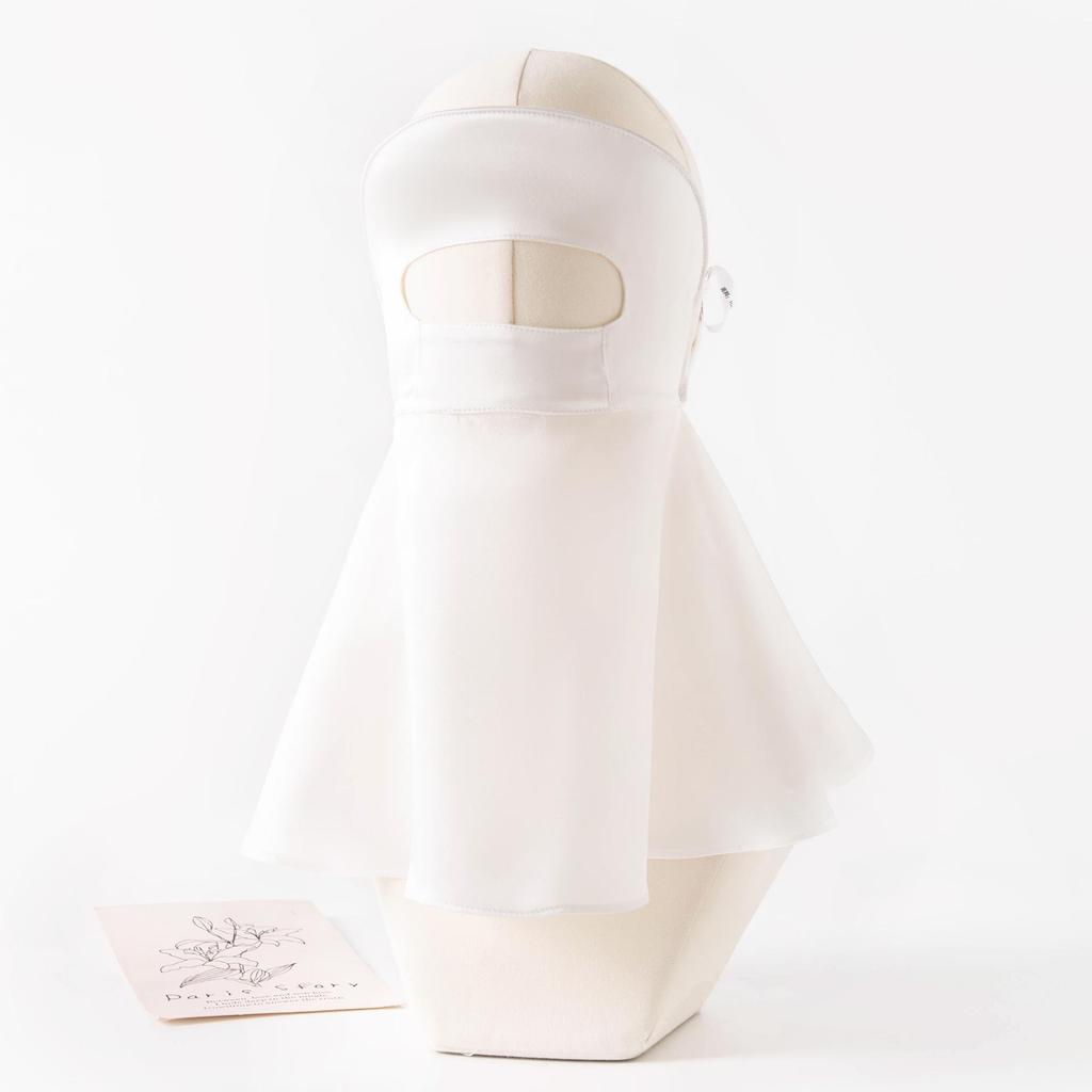 2025 Шелковая маска от солнца фейскини: Маска из шелка тутового дерева для полной защиты лица и шеи от УФ-лучей